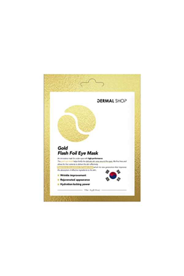 Dermal 3 Katmanlı Altın Gold Flash Foil Göz Altı Torbalarına Karşı Kağıt Göz Maskesi 4 gr