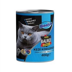 Bonisa Parça Ton Balıklı Kedi Islak Konserve Mama 400 g