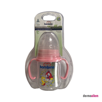 Bambino PP Geniş Ağızlı Kulplu Biberon 150 Ml Pembe B817