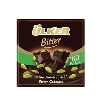 ÜLKER KARE 65g BITTER A.FISTIKLI