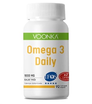 Voonka Omega 3 Daily 1000 mg 92 Yumuşak Kapsül