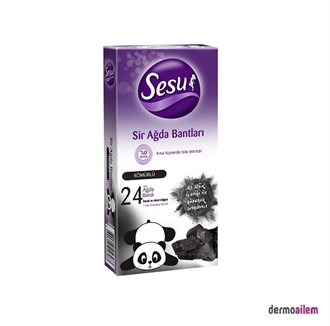 Sesu Sir Ağda Bantları Kömürlü 24 Adet