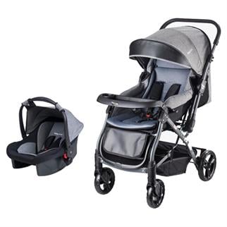 Baby Care BC65 Gri Capron Çift Yönlü Puset