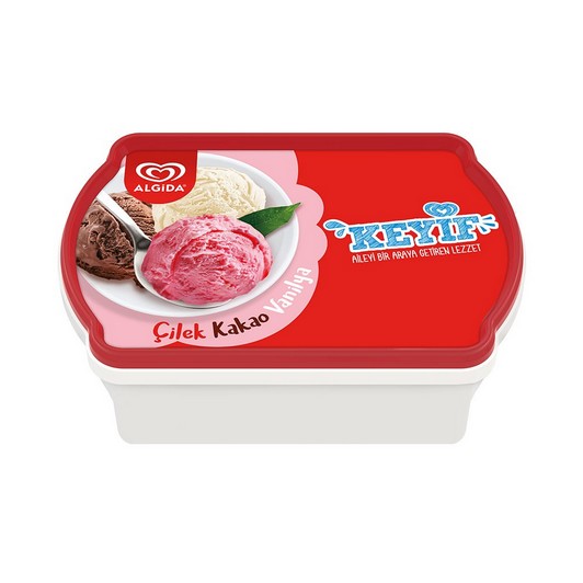 Algida Keyif Çikolata - Vanilya - Çilek 1400 ml