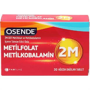 Osende 2M ODT Metilfolat & Metilkobalamin 30 Ağızda Dağılan Tablet
