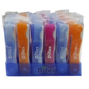 Difaş Katlanır Diş Fırçası Seyahat Tipi - 24'lü Stand