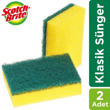 Scotch Brite Klasik Bulaşık Süngeri Yeşil 2'li Paket