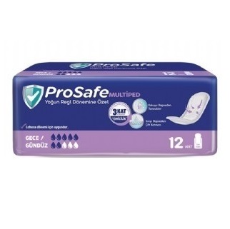 Prosafe Multiped Yoğun Regl Dönemine Özel Gece&Gündüz 12 li