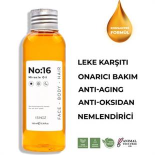 Sinoz Mucizevi Bakım Yağı Nemlendirici ve Işıltı Verici No:16 100 ml
