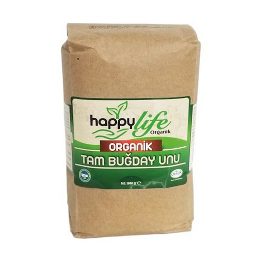Happy Life Organik Tam Buğday Unu 1 Kg