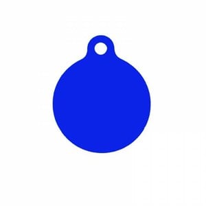 Petag Aluminium Kedi ve Köpek İsimliği Mavi Yuvarlak Büyük