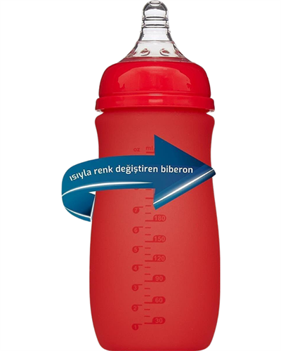 Bebedor Isıyla Renk Değiştiren Cam Biberon 260ml 52302