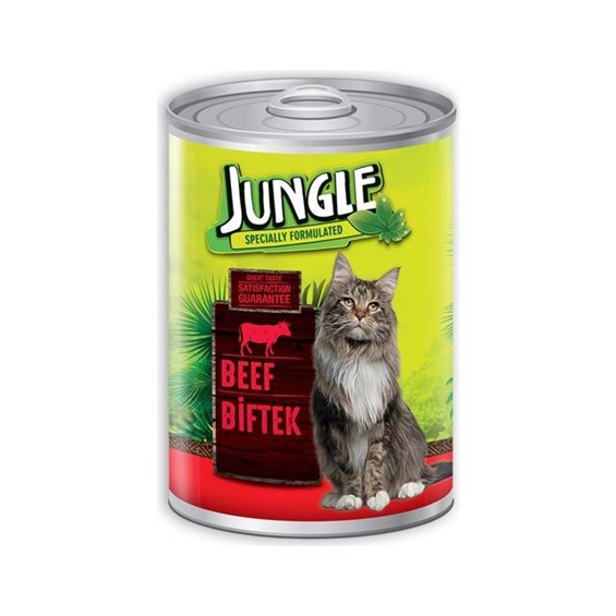 Jungle Biftekli Konserve Kedi Maması 400 gr