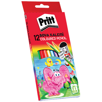 Pritt Kuru Boya Karton Kutu Tam Boy 12 Renk 1219734