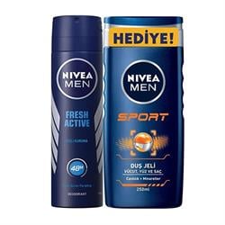 Nivea Men Deodorant Fresh Active 150 Ml+ Sport Duş Jeli 250 ml Hediye
