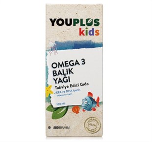 YouPlus Kids Omega-3 Balık Yağı Şurubu 100 ml