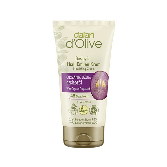 Dalan D'Olive Organik Üzüm Çekirdeği Yağı Bakım Kremi 60 ml