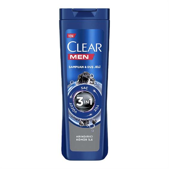Clear Men Şampuan Deep Clean 3'ü 1 Arada 350 ml