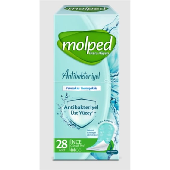 Molped Antibakteriyel Günlük Ped İnce 28'li