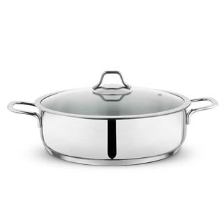 Schafer Held Çelik Basık Tencere 30 Cm-2 Parça-Inox