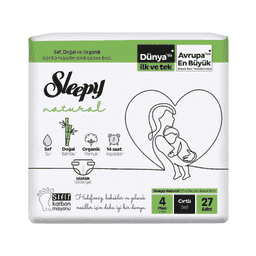 Sleepy Natural Bebek Bezi 4 Beden Maxi 7-14Kg -27li