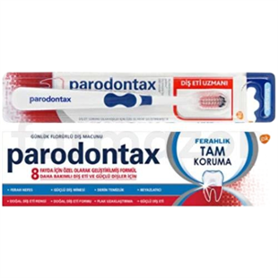 Parodontax Ferahlık Tam Koruma Diş Macunu 50 ml + Parodontax Diş Eti Uzmanı Fırça Yumuşak
