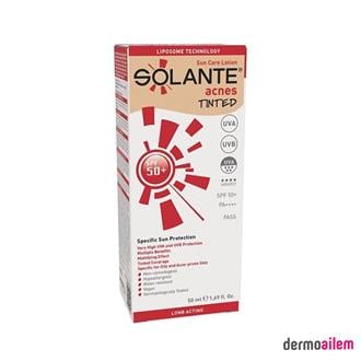 Solante Acnes Tinted Losyon Spf 50+ Faktör 50 ml