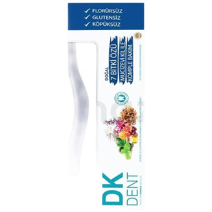 DK Dent 7 Bitki Özlü Diş Macunu 75 ml - Diş Fırçası Hediyeli