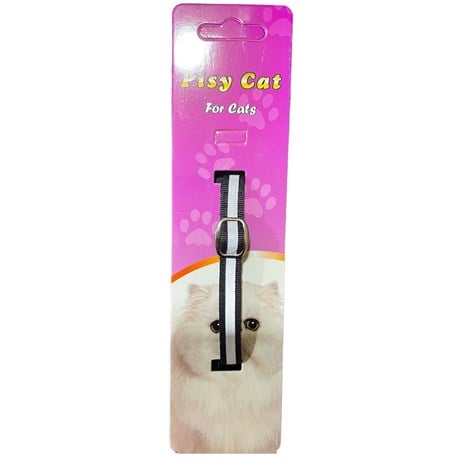 Pisy Cat Refrektörlü Kedi Boyun Tasması Siyah