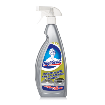 Highgenic Paslanmaz Çelik Yüzey ve Ankastre Temizleyici 750 Ml