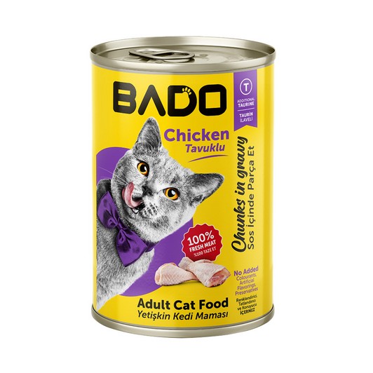 Bado Yetişkin Tavuk Etli Kedi Maması 415 gr