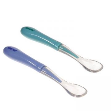 Bebedor 2 Li Silikon Uçlu Mama Kaşığı 4 Ay Pembe Mor 8554