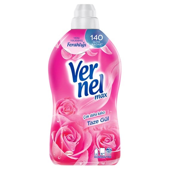 Vernel Max Yumuşatıcı Taze Gül 1440 ml