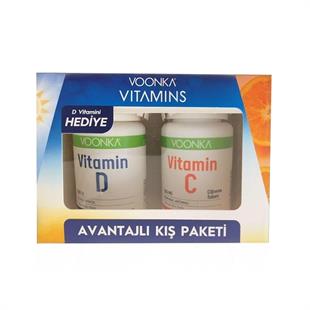 Voonka Vitamin C 62 Çiğneme Tableti + Voonka Vitamin D 102 Yumuşak Kapsül