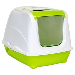 Moderna Flip Cat Filitreli Kapalı Kedi Tuvaleti Yeşil