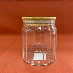 Krd Bambu Kapaklı Cam Kavanoz Küçük