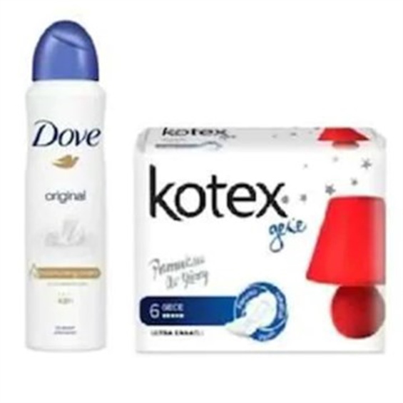Dove Orginal Deodorant 150Ml+Kotex