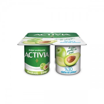 Activia Doğal Probiyotikli Yoğurt Avokado Elma 4x100 Gr