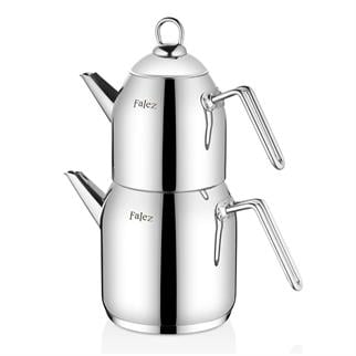 Falez Selvi Orta Boy Çelik Çaydanlık Takımı