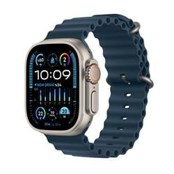 Apple Watch Ultra 2 GPS + Cellular 49mm Titanyum Kasa ve Mavi Ocean Kordon - MREG3TU/A