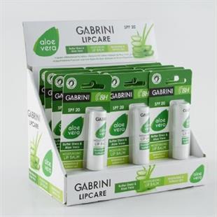 Gabrini Lipcare Aloe Vera SPF20 5 gr - 12'li Stand