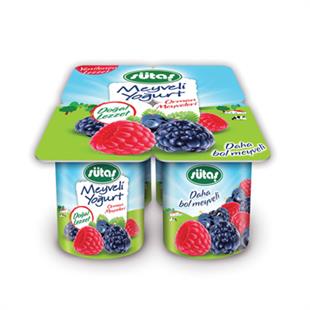Sütaş Meyveli Yoğurt 4x115g Orman Meyveli