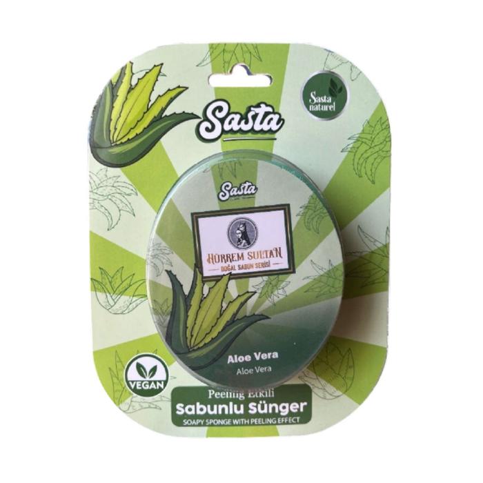 Sasta Yetişkin Süngerli Aloe Vera Sabun 130 gr