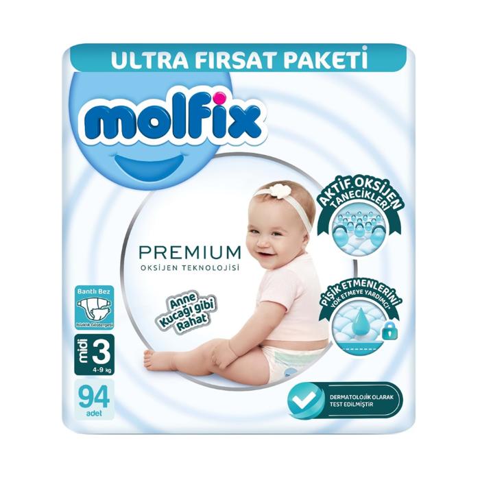 Molfix Premium Ultra Fırsat Paketi Midi 94 lü