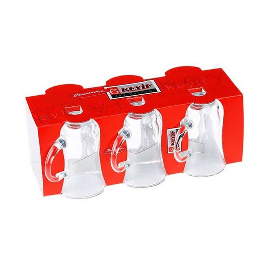 Paşabahçe Keyif Kulplu Çay Bardağı 6'lı