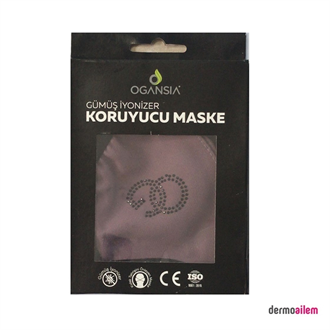 Ogansia Gümüş İyonizer Maske Gül Kurusu Taşlı