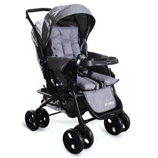 Enti Baby Mokka Siyah Gri Çift Yönlü Bebek Arabası