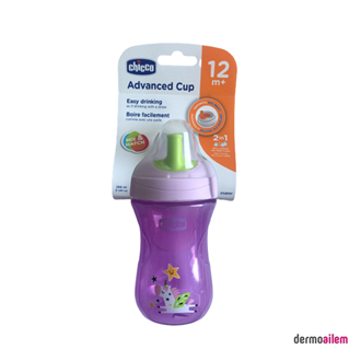 Chicco Advanced Cup Pipetli Eğitim Bardağı 12 Ay+ Kız Mor
