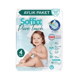 Soffio Pure Touch Maxi Çocuk Bezi 90 Adet 8-18 Kg