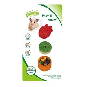 Pawise Ahşap & Lif Yenebilir Kemirgen Oyuncağı No 1